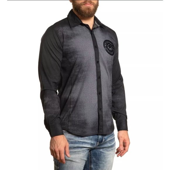 AMERICAN FIGHTER Men's Button Down Shirt INTERFERENCE - Picture 5 of 5